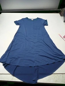 Lula Roe Womens T Shirt Dress sz S Blue Short Sleeve Knee Length  - Picture 1 of 4