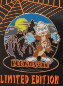 PIN DISNEY WDW HAUNTED PARKS 2006 HALLOWEEN CHIP DALE EXPEDICIÓN EVEREST LE 2000 - Imagen 1 de 1