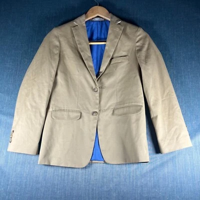 Chaqueta Blazer Izod Hombres 12 Caqui Algodón Elástico Forrado Solapa Muesca de un solo pecho Foto 1 de 4