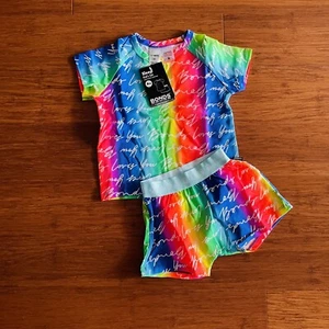 Bonds Baby Pride Rainbow Love Short Sleeve PJ Set Size 1 BNWT Mardi Gras - Picture 1 of 2