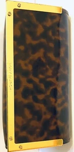 TORY BURCH Leopard Animal Tortoise Print Sunglass Eyeglass Or Makeup Case EUC - Picture 1 of 11