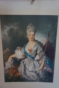 ESTAMPADO DE COLECCIÓN ENMARCADO DE ""UNA MUJER COMO PASTORA"" POR LARGILLIER - Imagen 1 de 5