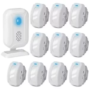 Wireless PIR Motion Sensor Alarm Driveway Alert 918ft Entry Doorbell w/ 9 Sensor - Picture 1 of 12