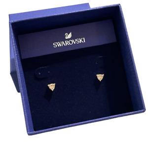 Swarovski Triangle Stud Pierced Earrings New