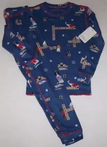 NWT PJ Salvage Blue RESCUE DOGS Brushed Knit Pajama/Lounge Set Boy/Girl 6 SOFT - Picture 1 of 7