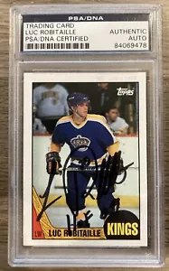 Luc Robitaille 1987 Topps #42 Rookie Card PSA/DNA Auto Authentic Kings HOF - Bild 1 von 2