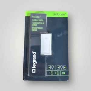 LEGRAND Adorne PADDLE 1-Module Switch ASPD1531W8 White - Picture 1 of 2