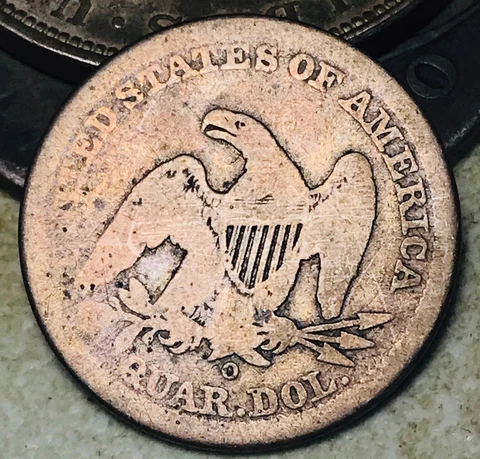 1841 O Seated Liberty Quarter 25C Ungraded 90% Silver US Coin CC18782 Cover