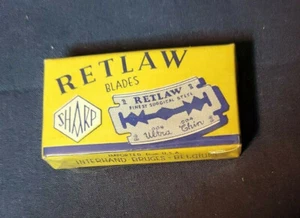 Hojas de afeitar vintage RETLAW. Sellado Hecho en EE. UU. exportado a Bélgica (¿Segunda Guerra Mundial?) - Imagen 1 de 5
