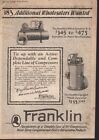 1928 Franklin Air Compressor Wind Jammer Norristown Ad15366