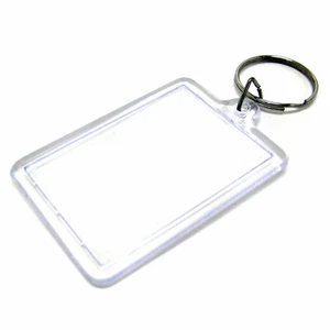 Clear Photo Frame Keychain - 1 per order - 1.75'' x 2.25'' Add your picture - Picture 1 of 3