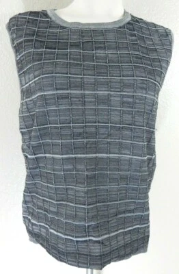 Suéter Robert Rodriguez Mujer Medio Top Gris Ventana Textura Sin Mangas Usado en Excelente Condición Foto 1 de 3
