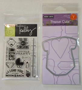 Hero Arts Clear Stamp Set and Die: "Kelly's Oh Baby" CL871 and One Piece DI056 - Picture 1 of 1
