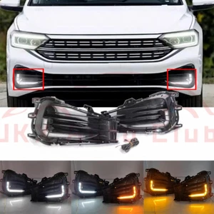 For Volkswagen Jetta 2022-2024 Pair LED DRL Dynamic Flashing Lights Fog Lamps n - Picture 1 of 8