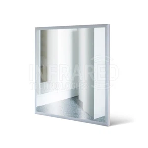 Far Infrared Heated Mirror Panel Heater Radiator Glass Radiator 300W 60cm x 60cm - Picture 1 of 2