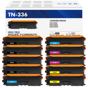 Tóner 10PK Color TN336 Compatible con Brother TN-336 HL-L8350CDWT HL-L8250CDN - Imagen 1 de 8