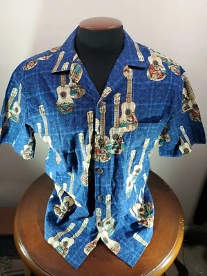Vintage The Hawaiian Original Hawaiian Buttondown Shirt Mens Large Guitar... - Image 1 of 4