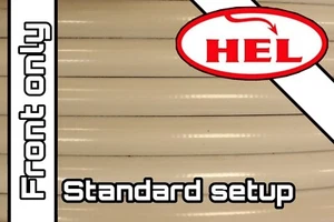 WHITE Suzuki GS1000 G 80-83 HEL braided FRONT ONLY brake hoses std setup - Picture 1 of 7