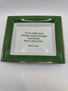 GUMP’s San Francisco - Steve Jobs Quote Porcelain Repartee Tray/trinket Tray - Picture 1 of 3
