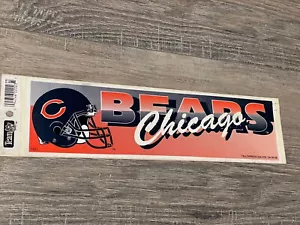 "Pegatina de parachoques de coche vintage Chicago Bears Team NFL 10,6""x3"" leer" - Imagen 1 de 7