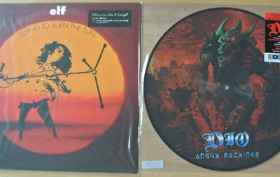 ELF Trying To Burn The Sun LP 180g Vinyl + DIO Angry Machines LP Ltd RSD PicDisc - Image 1 of 3