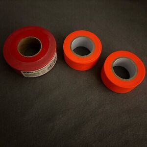Red and Orange Marking/Flagging Tape Rolls