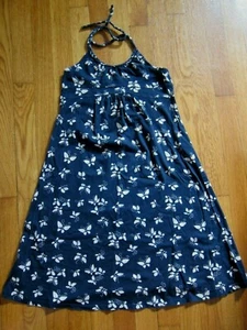 Adorable Gap Kids Blue Batik Butterflies Knit Summer Dress L 10 - Picture 1 of 3