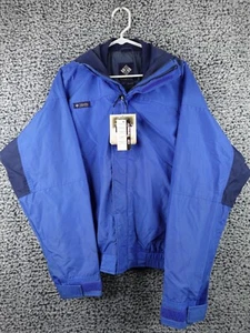 Columbia Mens Bugaboo Blue Black Full Zip Coat Windbreaker Jacket Size L - Picture 1 of 17