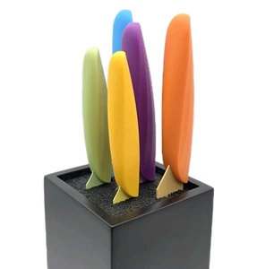 Bloque de cuchillos AMC Power Collection con 5 cuchillos de colores - Juego de cuchillos de cocina - Imagen 1 de 12