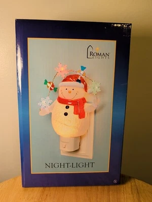 Romano 8.25" Rojo y Blanco Let it Muñeco de Nieve LED Luz Nocturna-Con Caja Original Foto 1 de 2