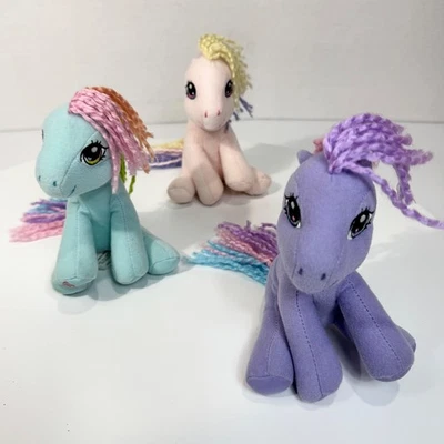 Lote de 3 peluches Hasbro My Little Pony de colección diferentes 2004 Dash Tink Fluttershy Foto 1 de 4