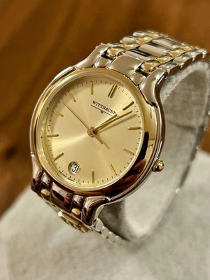 Wittnauer 9554 Quarzuhr Datum silbernes Zifferblatt 33 mm Herren Longines... - Bild 1 von 4