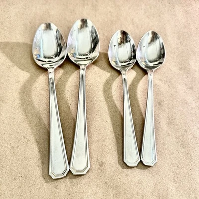 4 colheres de chá Towle Beacon Hill talheres de aço inoxidável Supreme - Imagem 1 de 2