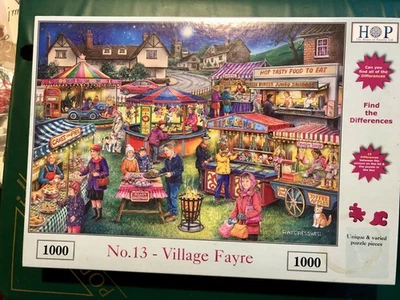 HOP 1000 Piece Jigsaw Puzzle No 13 Village Fayre - Image 1 of 4