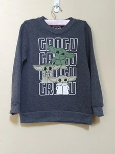 Star Wars Grogu Pullover Felpa Bambino Tg 6 Pullover Manica Lunga Grigio Grafica - Foto 1 di 7
