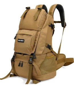 40L Hiking Backpack with Waterproof Rain Cover, Khaki, Unisex - Picture 1 of 6