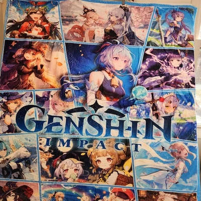 Manta de manga de anime Genshin Impact polar súper suave acogedora cálida 60"x50" Foto 1 de 4