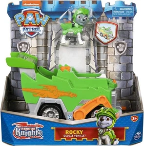 Paw Patrol Rescue Knights Rocky Deluxe Vehicle Action Figure - Imagen 1 de 4