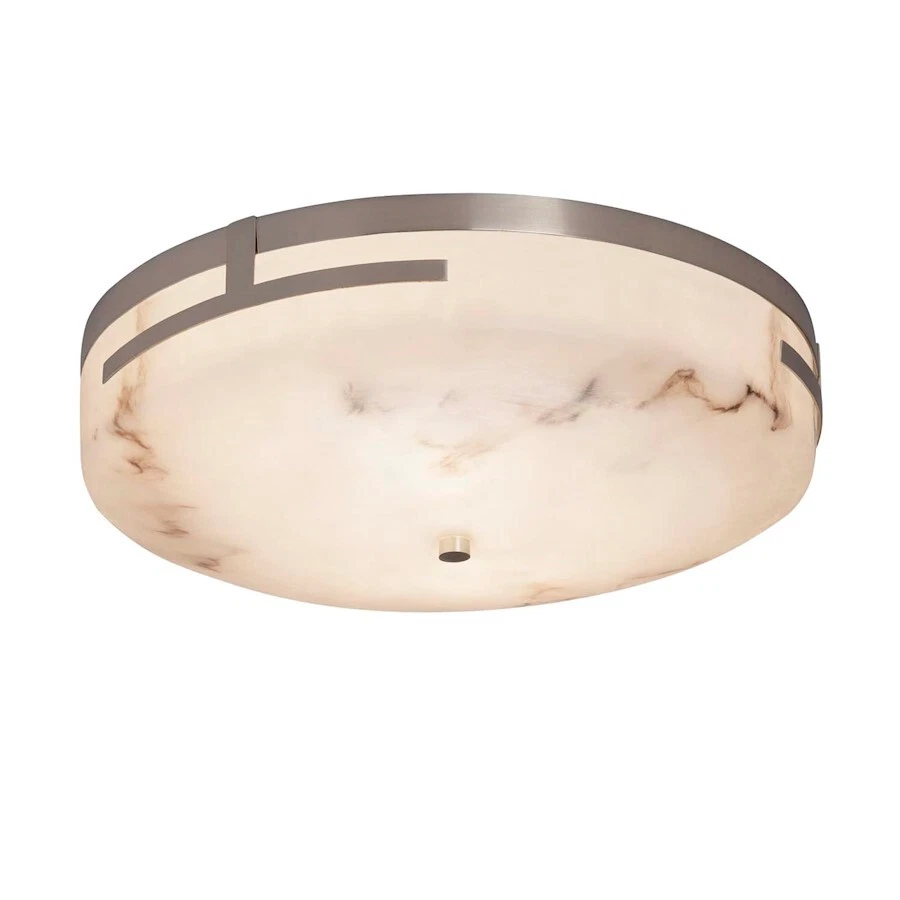 Justice Design LumenAria Atlas 19" LED Round Flush, Ala/CH - FAL-8998-CROM - Image 1 of 1