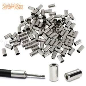 CABLE HOUSING FERRULES 5mm Alloy Brake End Caps Road MTB Hybrid Bikes Cycles - Picture 1 of 13
