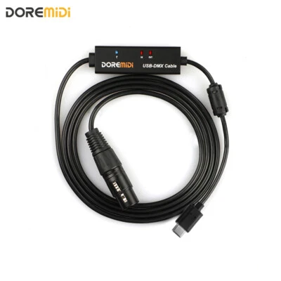 DOREMiDi USB-C To DMX Cable Convert DMX/RDM To USB-C and Connect To A Computer - Image 1 of 4