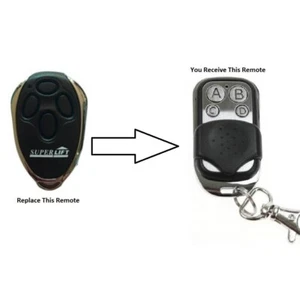 Aftermarket Superlift SDO-3 DC Black Silver Garage Door Remote Control DTX4 - Picture 1 of 2