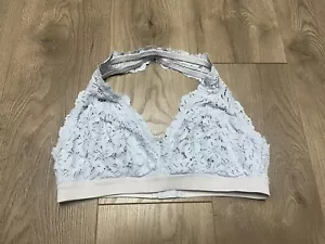 Aerie Sexy Blue Halter Lace Bralette Size XL Women's - Picture 1 of 3