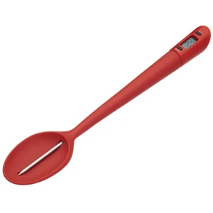 Kitchen Craft Home Made Red Thermometer Wipe Clean Durable Silicone Thermo Spoon - Picture 1 of 4