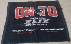 Toalla de rally New England Patriots Super Bowl XLIX 2015 Tom Brady haz tu trabajo - Imagen 1 de 3
