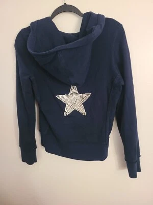 Chaqueta con Capucha Twisted Heart Bling Star ¡Preciosa! Pequeño Y2K Vintage. Foto 1 de 4