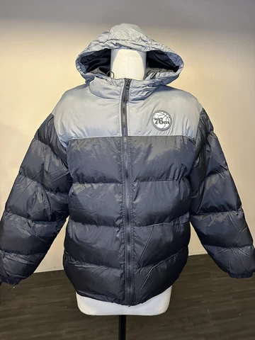 Philadelphia 76ers Sixers NBA Full Zip Hooded Jacket Coat • Men’s XL - New Cover