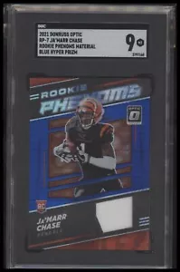 2021 Optic Ja'Marr Chase Rookie Phenoms Blue Hyper SGC 9 - Picture 1 of 2