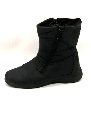 Totes Womens Winter Boots Black Ankle Snow Fleece Lined Dual Side Zippers 10 - Image 1 of 4