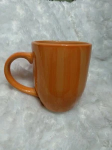 TABLETOPS GALLERY ORANGE PLAYA 14oz. Coffee Mug Tea Cup Ceramic Hand Painted - Picture 1 of 6